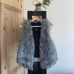 Grey fur vest